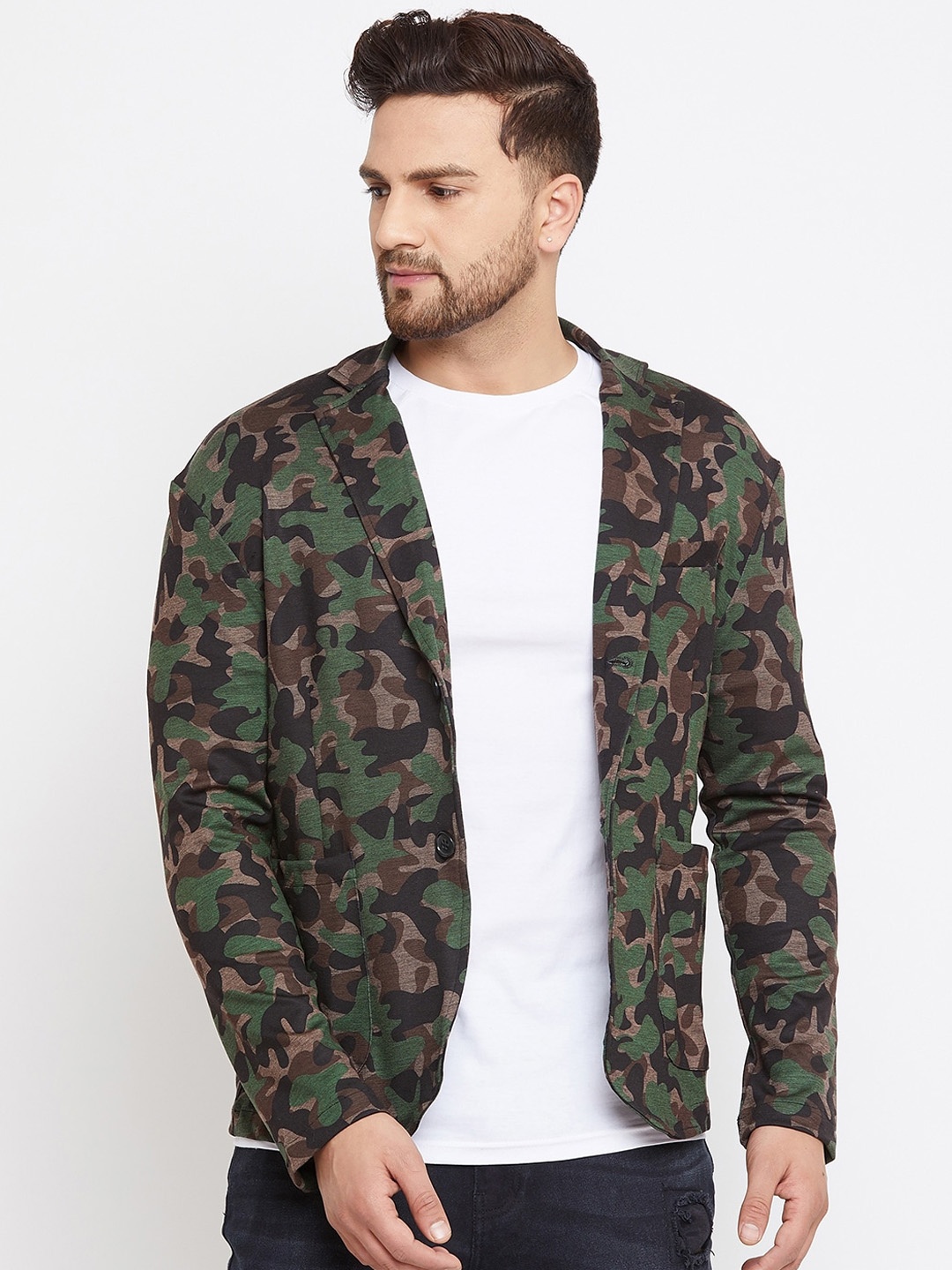 

FUGAZEE Men Multicoloured Printed Tailored Jacket, Multi