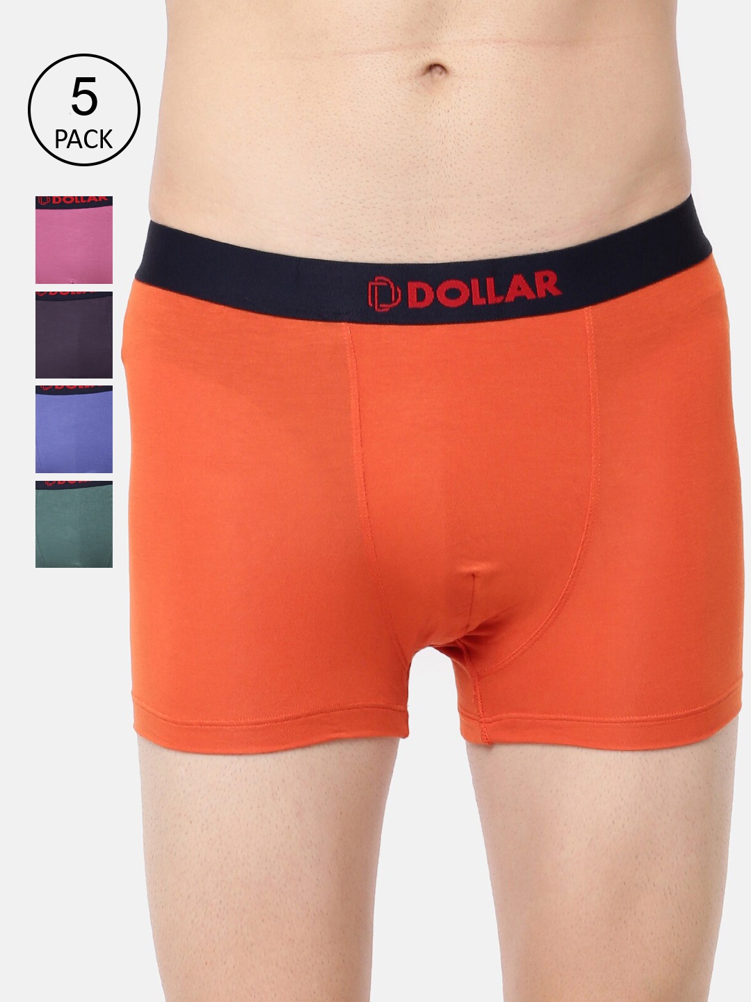 

Dollar Bigboss Men Pack of 5 Micro Modal Trendy Trunk MDTR-06-PO5, Assorted