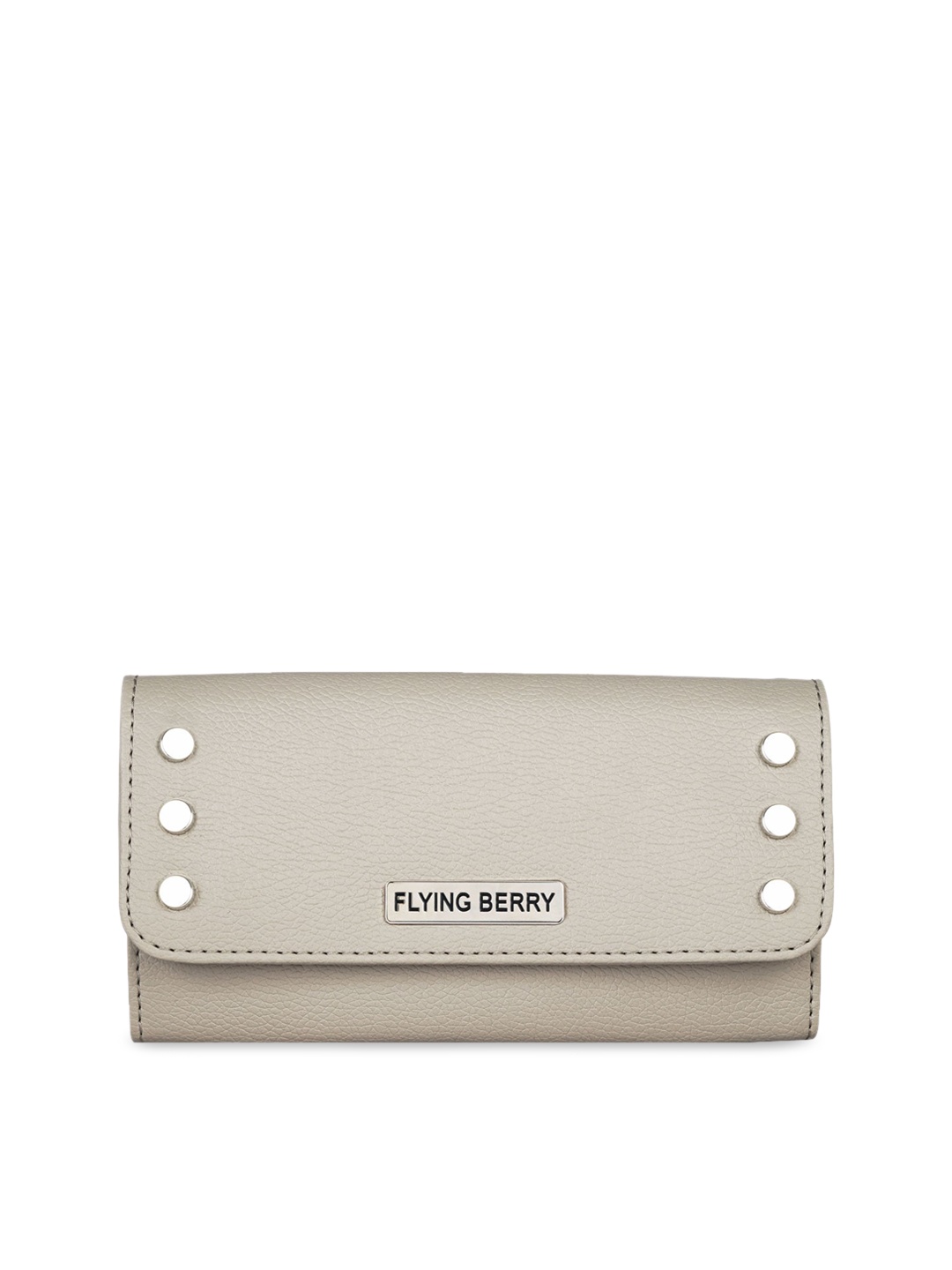 

FLYING BERRY Women Grey Solid Purse Clutch