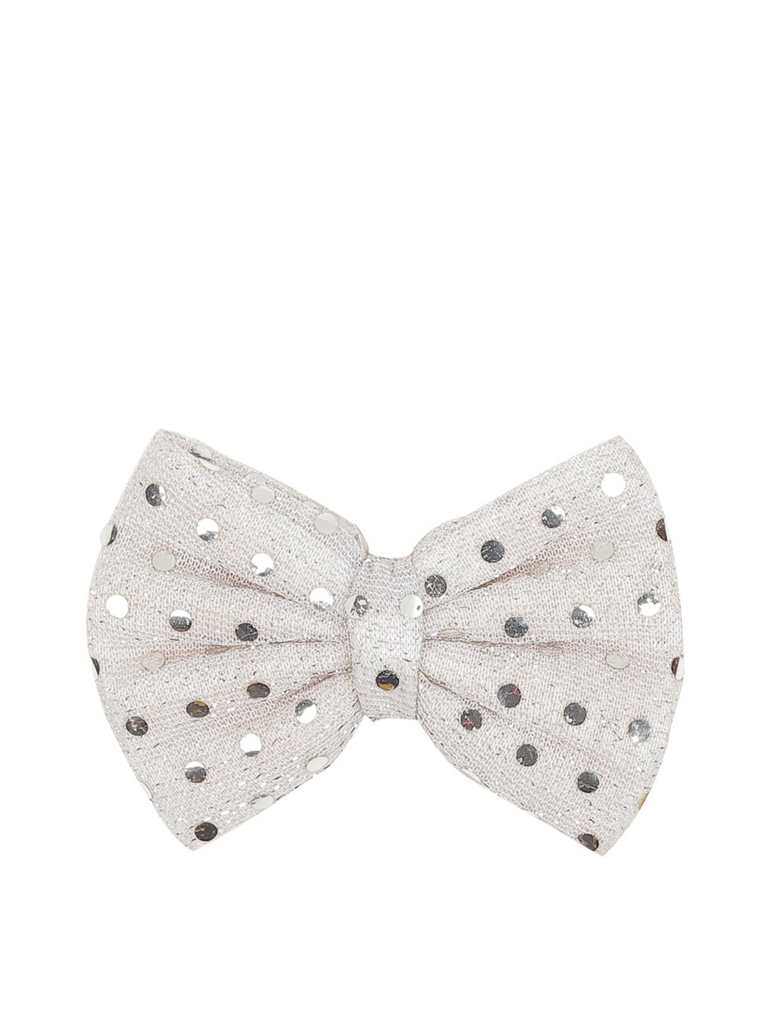 

ONE on ONE Women White & Silver-Toned Embellished Alligator Hair Clip
