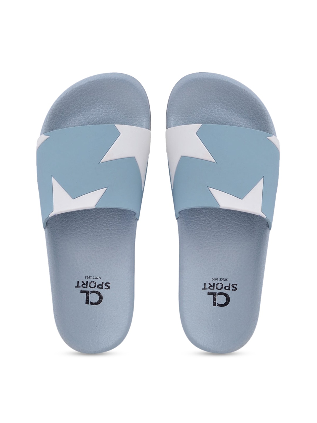 

Carlton London sports Women Blue & White Printed Sliders