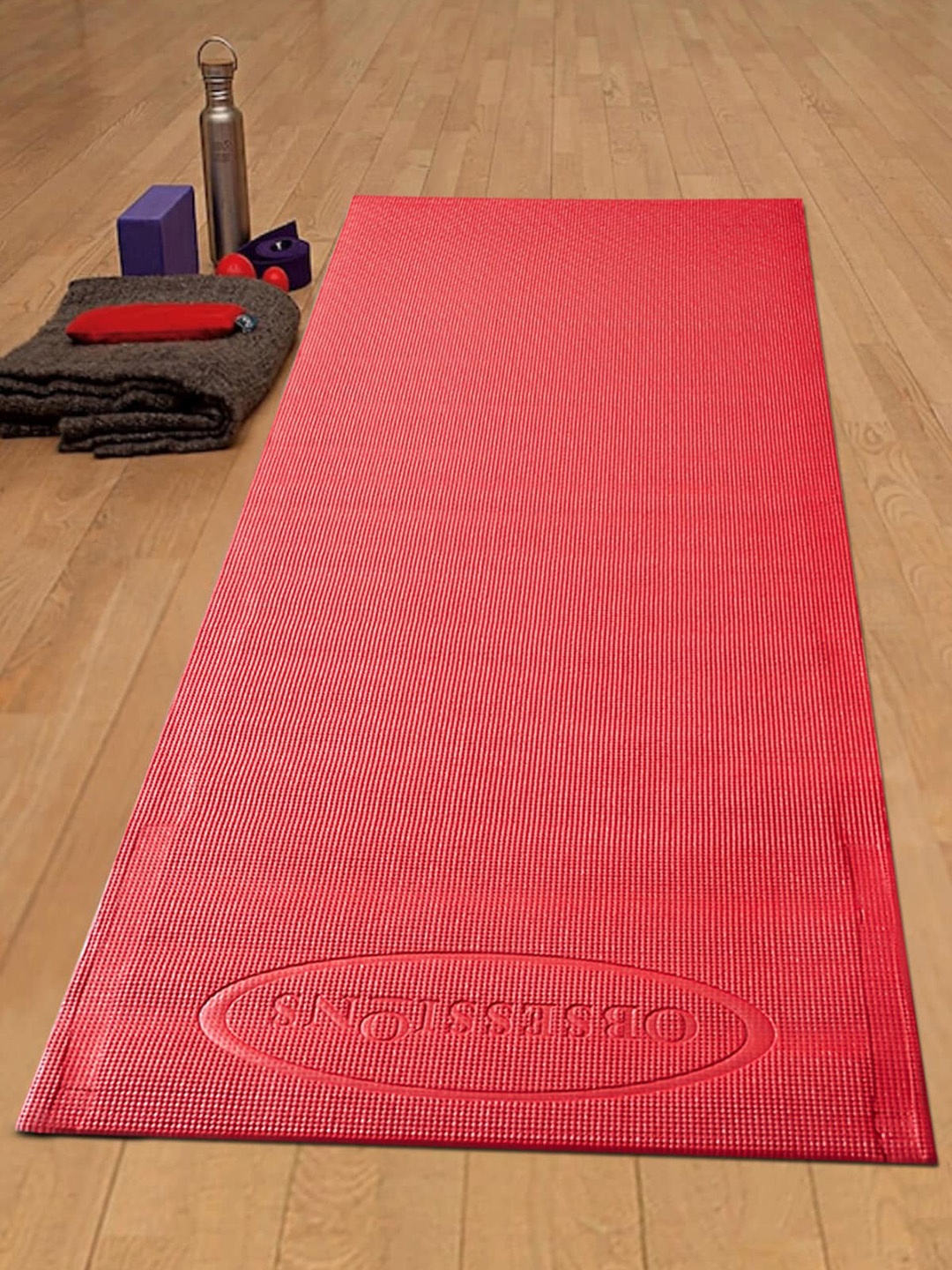 

OBSESSIONS Red Solid Rejuvenating Yoga Mat