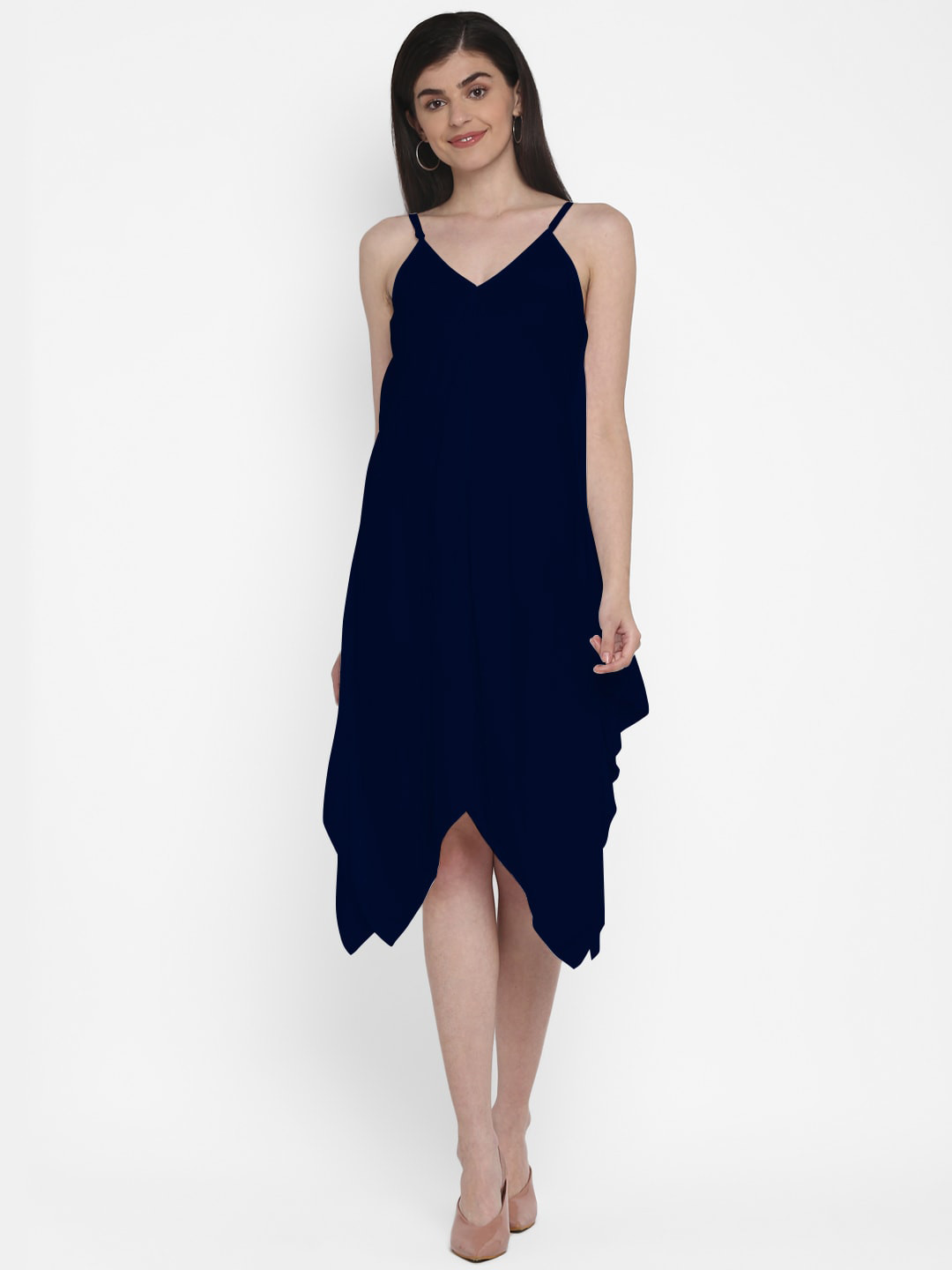 

Aditi Wasan Women Blue Solid Empire Dress