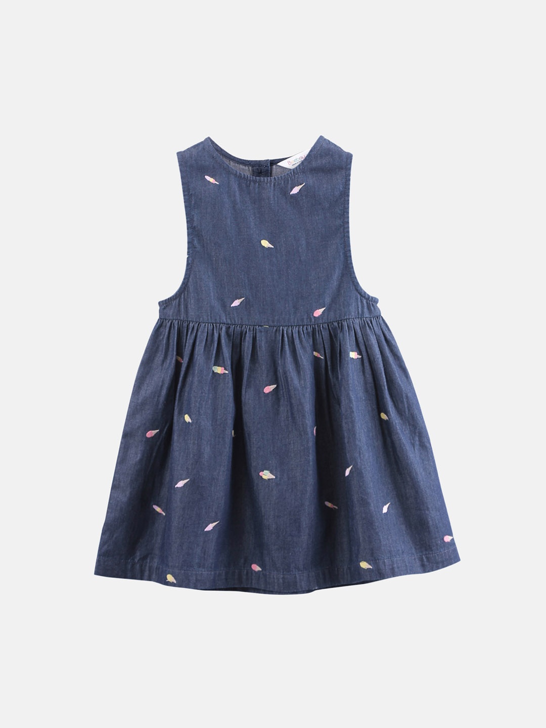 

Beebay Girls Blue Printed Fit and Flare Dress
