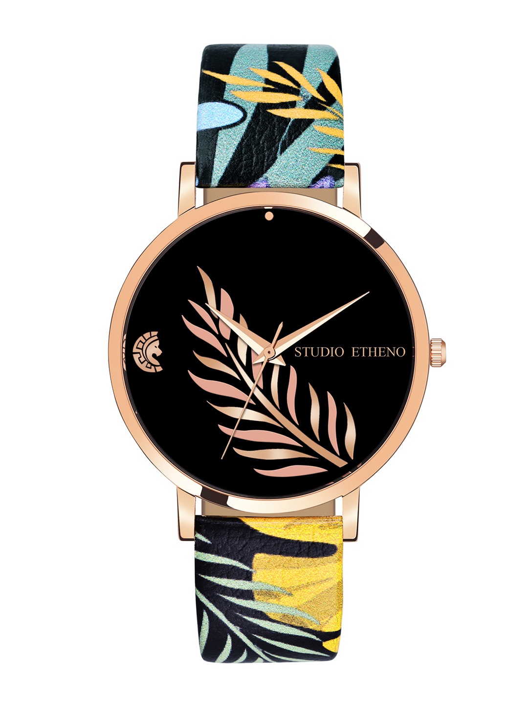 

STUDIO ETHENO Women Black & Rose Gold Analogue Watch ABS-7