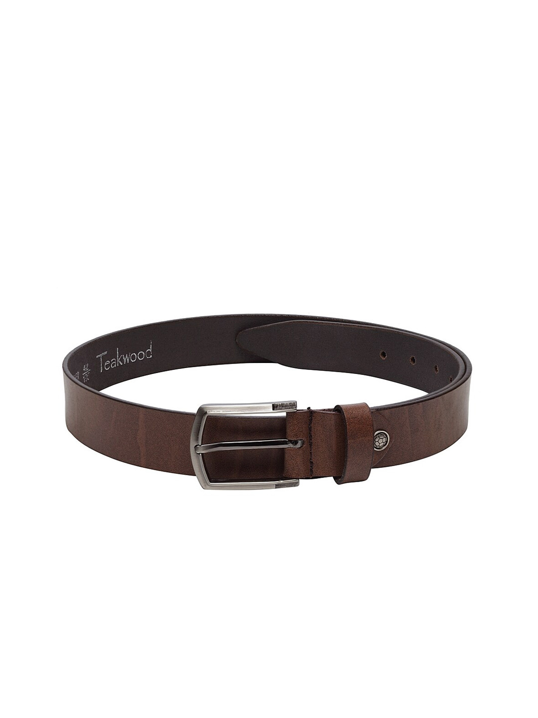 

Teakwood Leathers Men Brown Textured Leather Belt