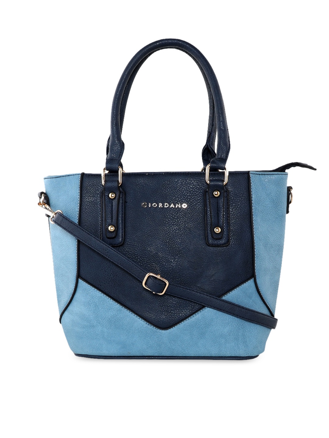 GIORDANO Blue Colourblocked Handheld Bag