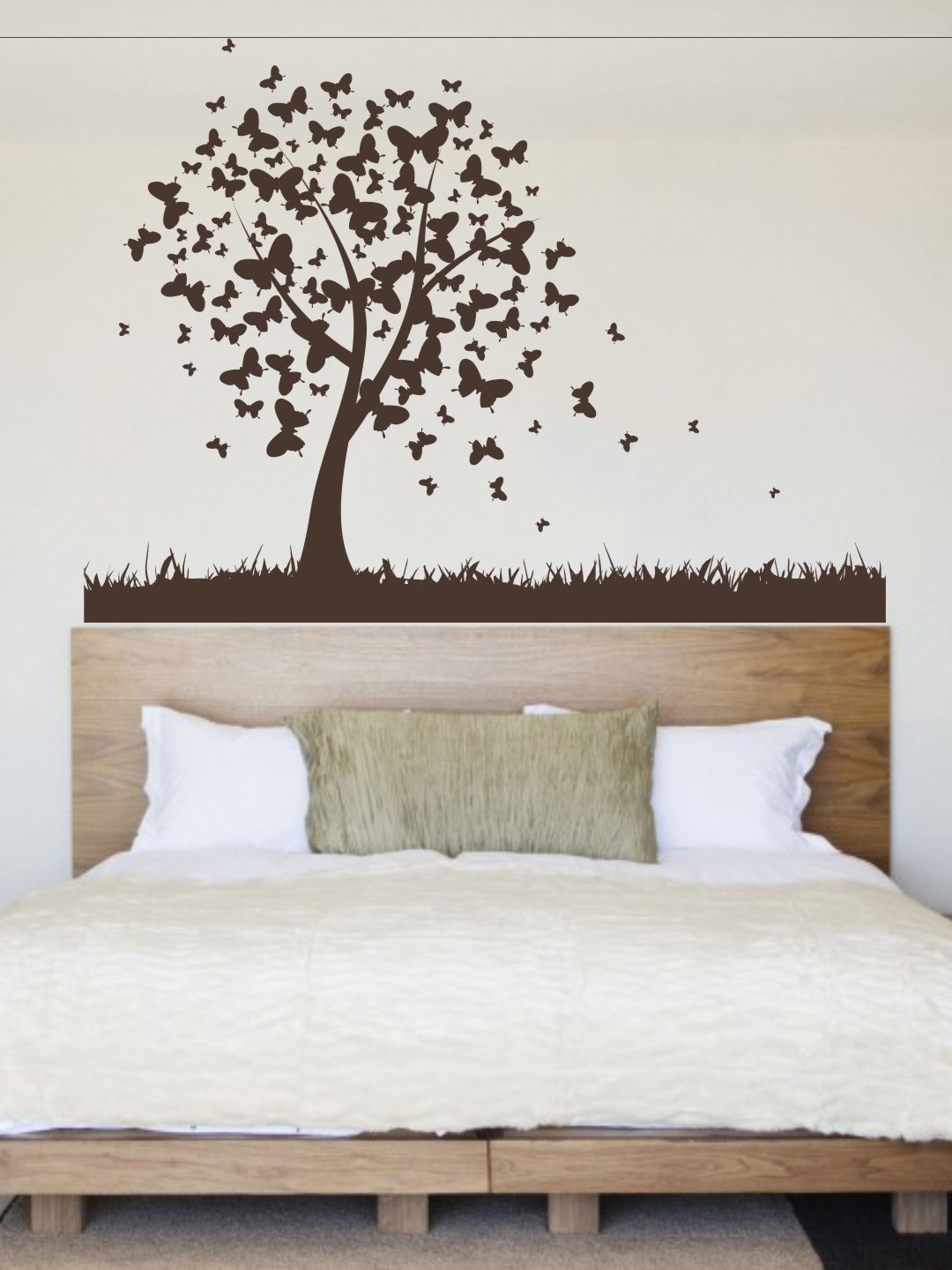 

rawpockets Multicoloured Silhouettes Tree & Butterflies PVC Wall Stickers, Multi