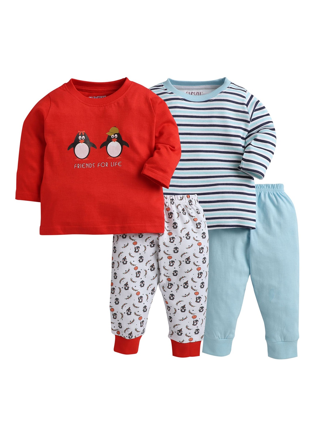 

BUMZEE Unisex Kids Pack Of 2 Clothing Set, Blue