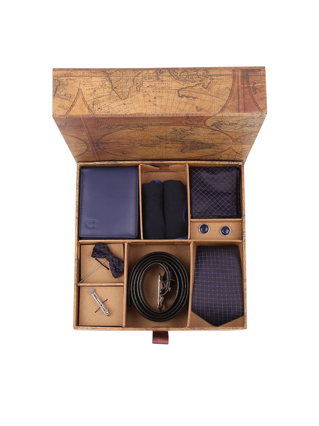 

Blacksmith Men Black & Purple Accessory Gift Set