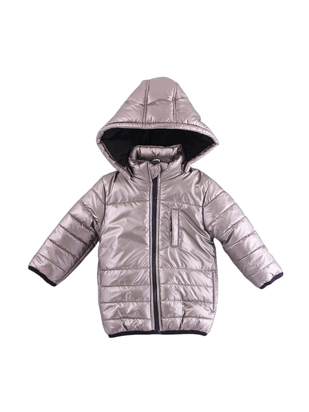 

Beebay Boys Grey Solid Quilted Puffer Jacket
