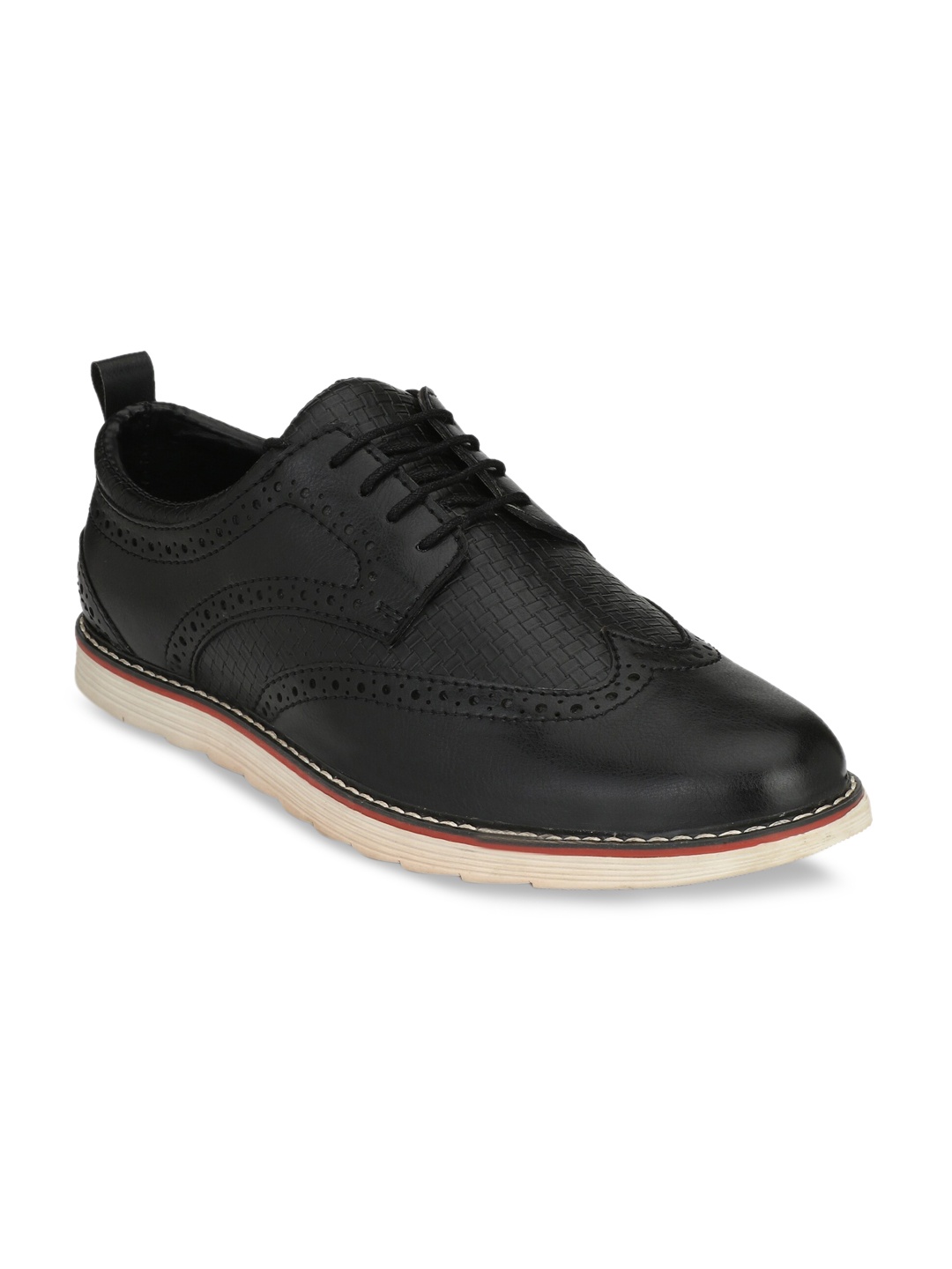 

El Paso Men Black Textured Formal Brogues