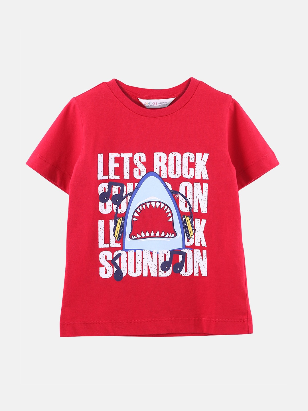 

Beebay Boys Red Printed Round Neck T-shirt