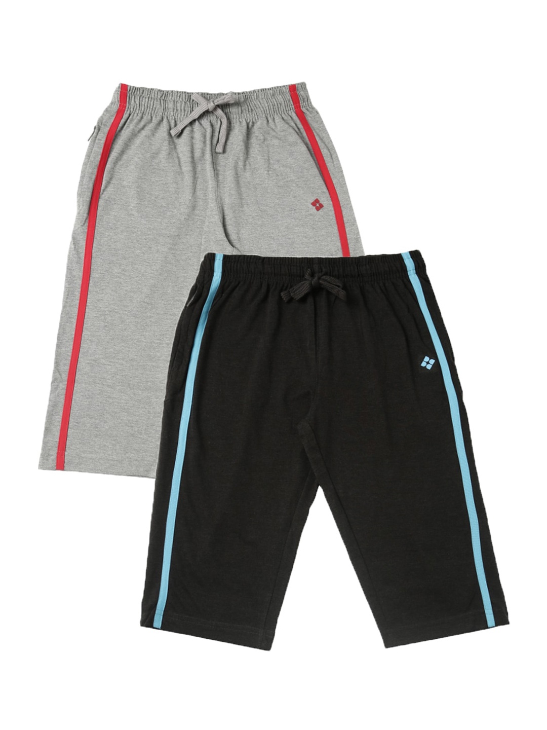 

Dollar Boys Pack Of 2 Solid Lounge Shorts, Grey