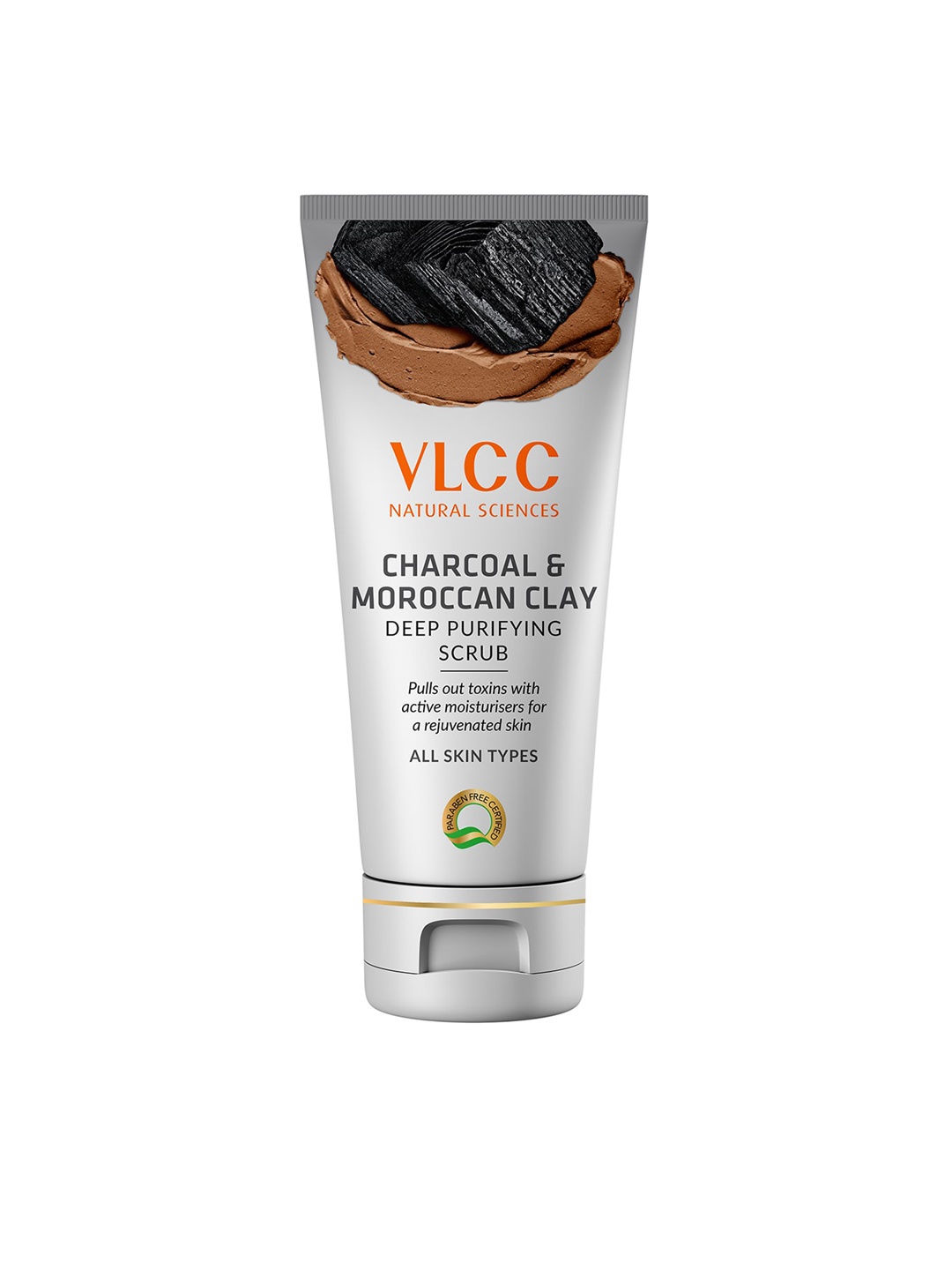 

VLCC Unisex Charcoal & Moroccan Clay Deep Purifying Scrub, Black