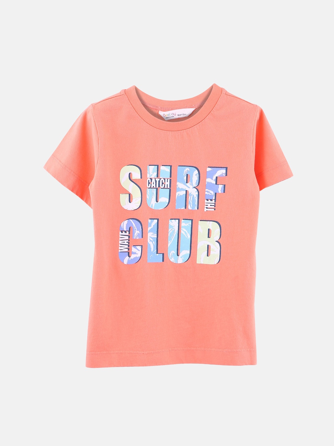 

Beebay Boys Orange Printed Round Neck T-shirt