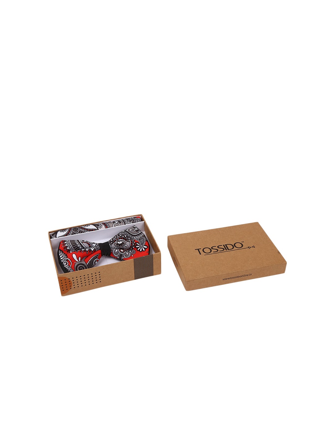 

Tossido Men Red & Grey Printed Accessory Gift Set