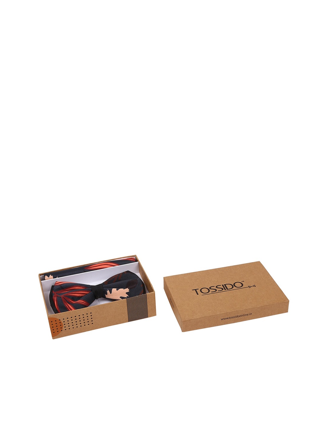

Tossido Men Grey & Orange Printed Accessory Gift Set