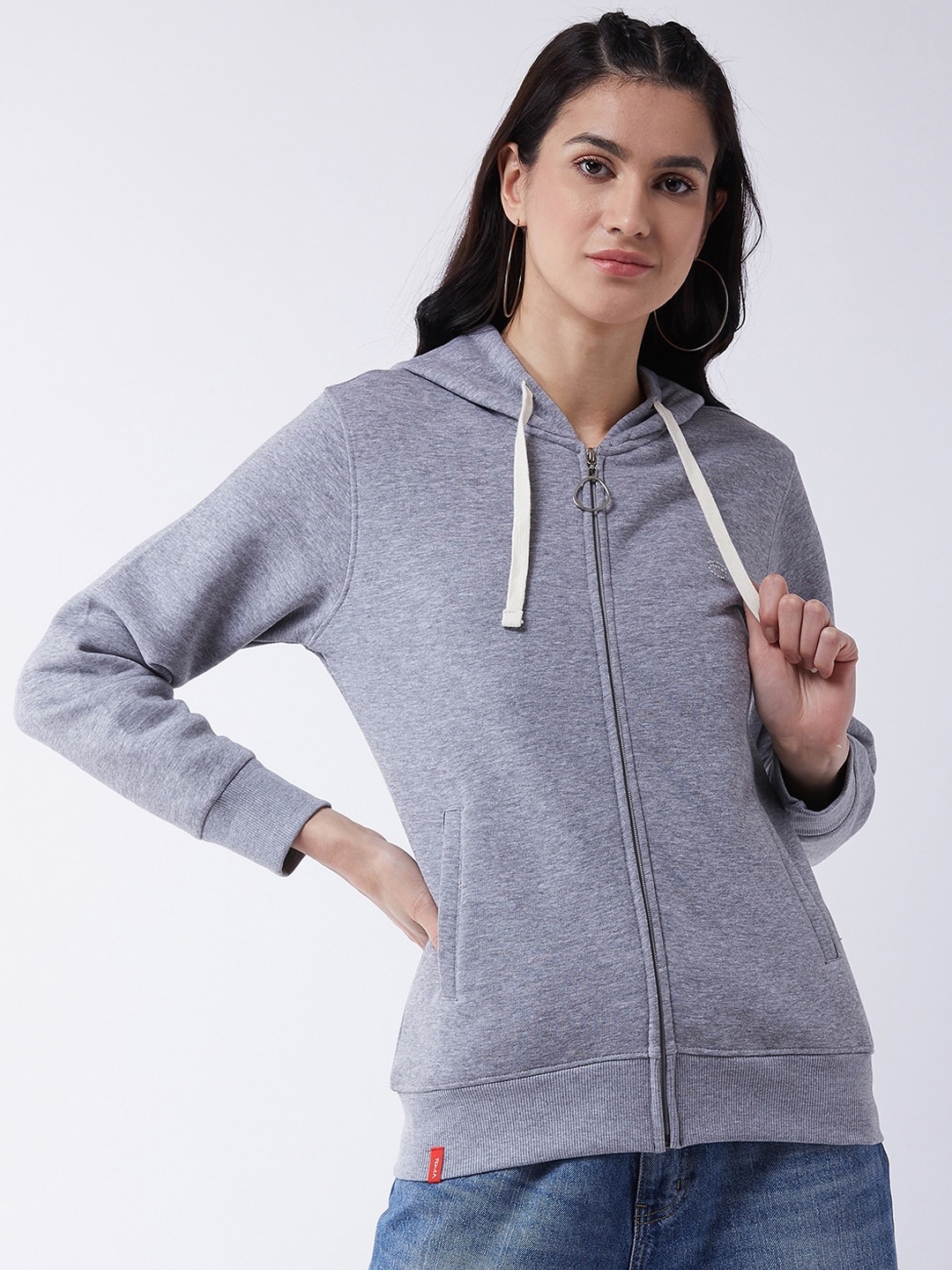 

FEMEA Women Grey Solid Sweatshirt