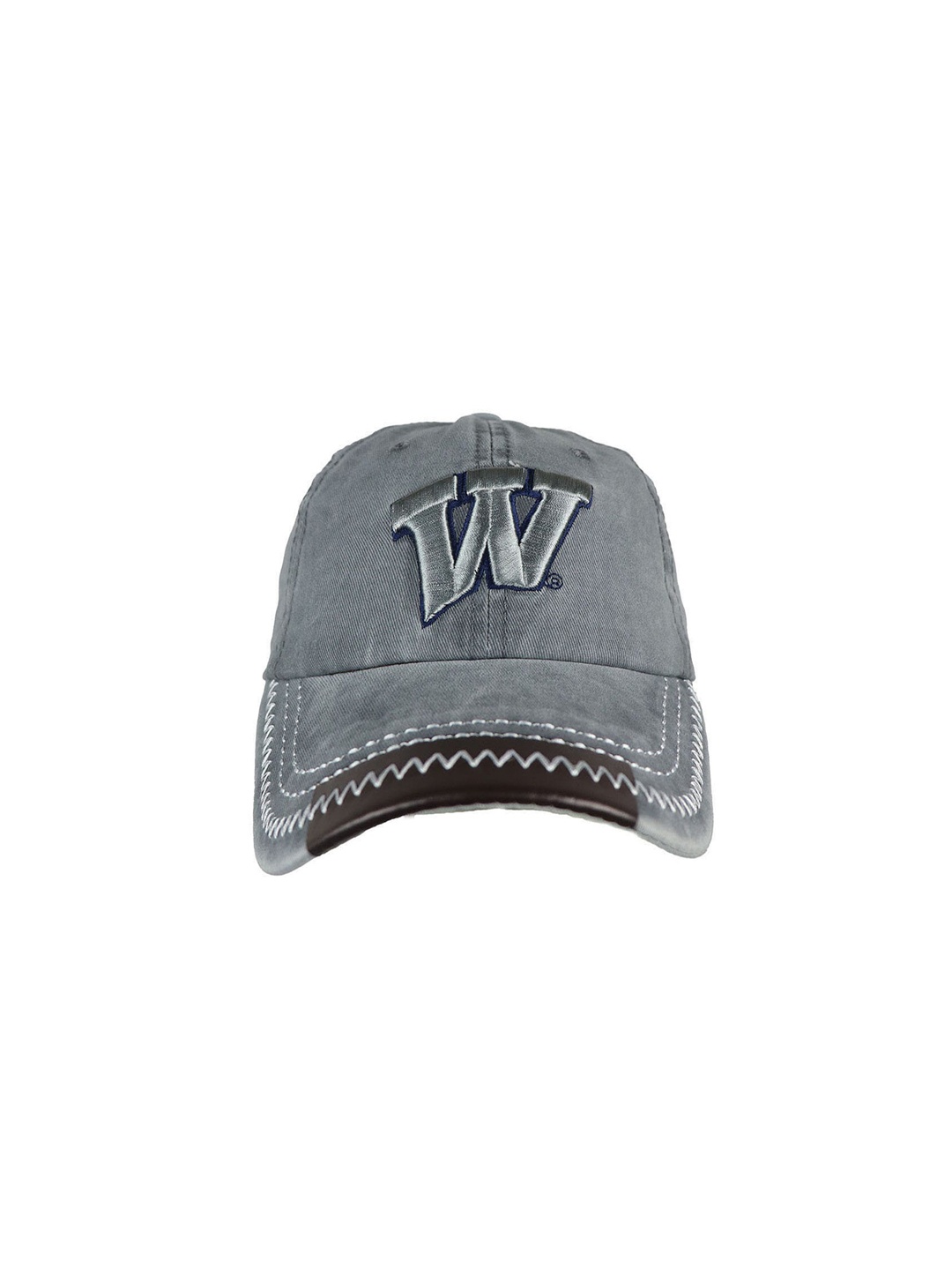 

iSWEVEN Unisex Grey Embroidered Snapback Cap
