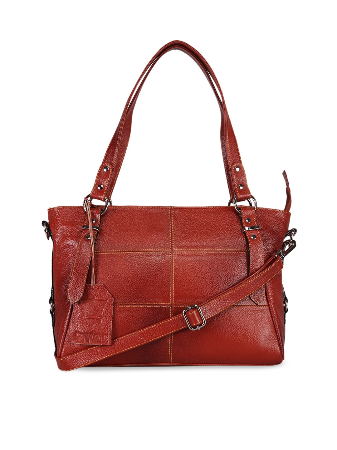 

GENWAYNE Tan Solid Shoulder Bag