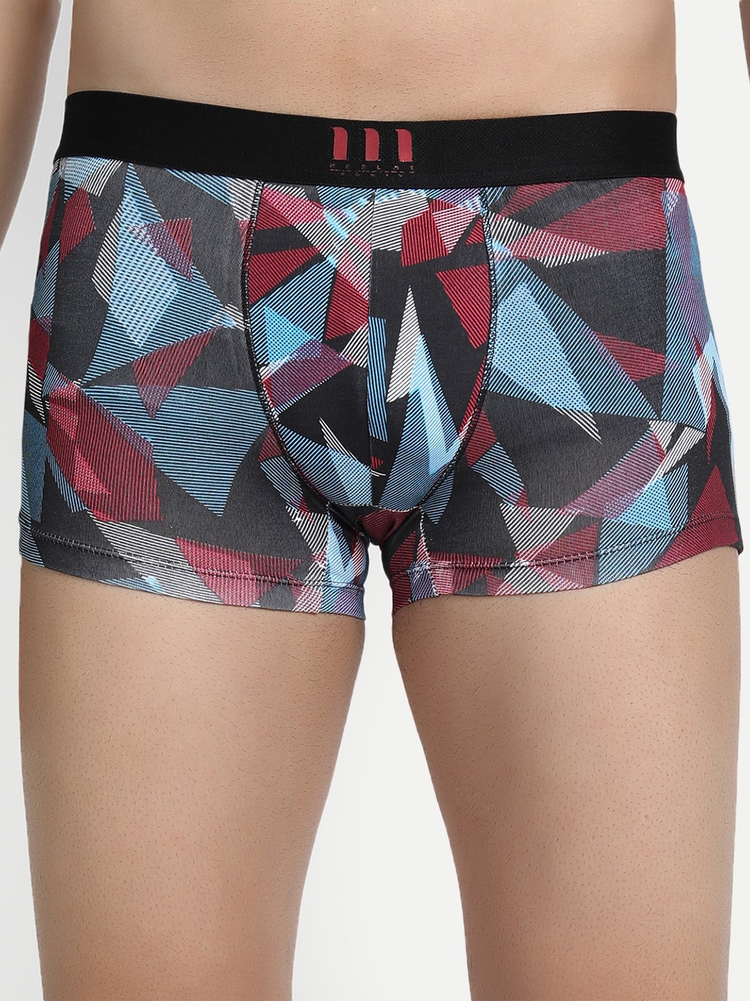 

MERLOT Men Blue & Red Printed Trunks Arriv_008