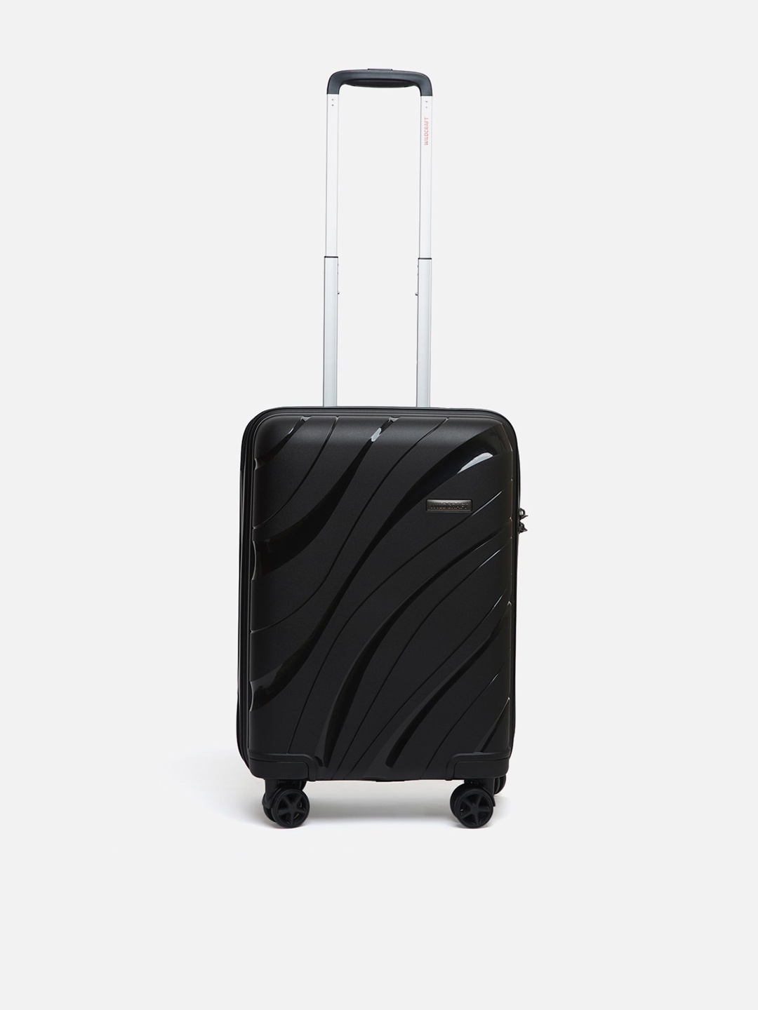 Wildcraft AgenaTextured Hard-Side Medium Trolley Suit Case, Black