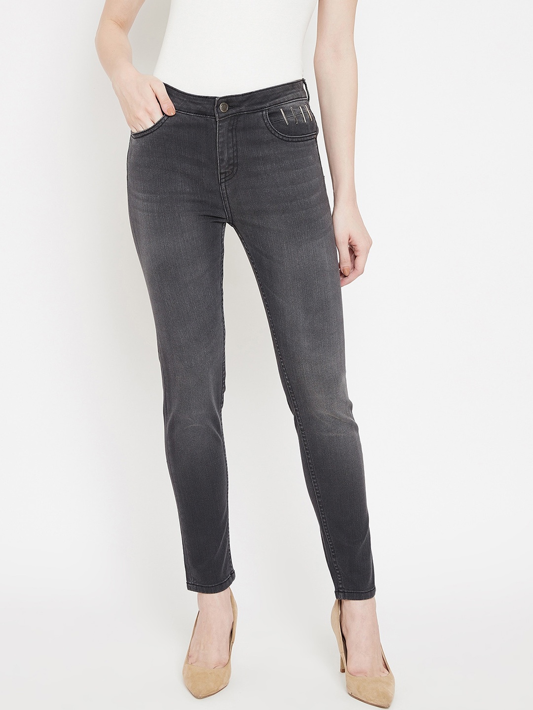 

Madame Women Black Regular Fit Jeans