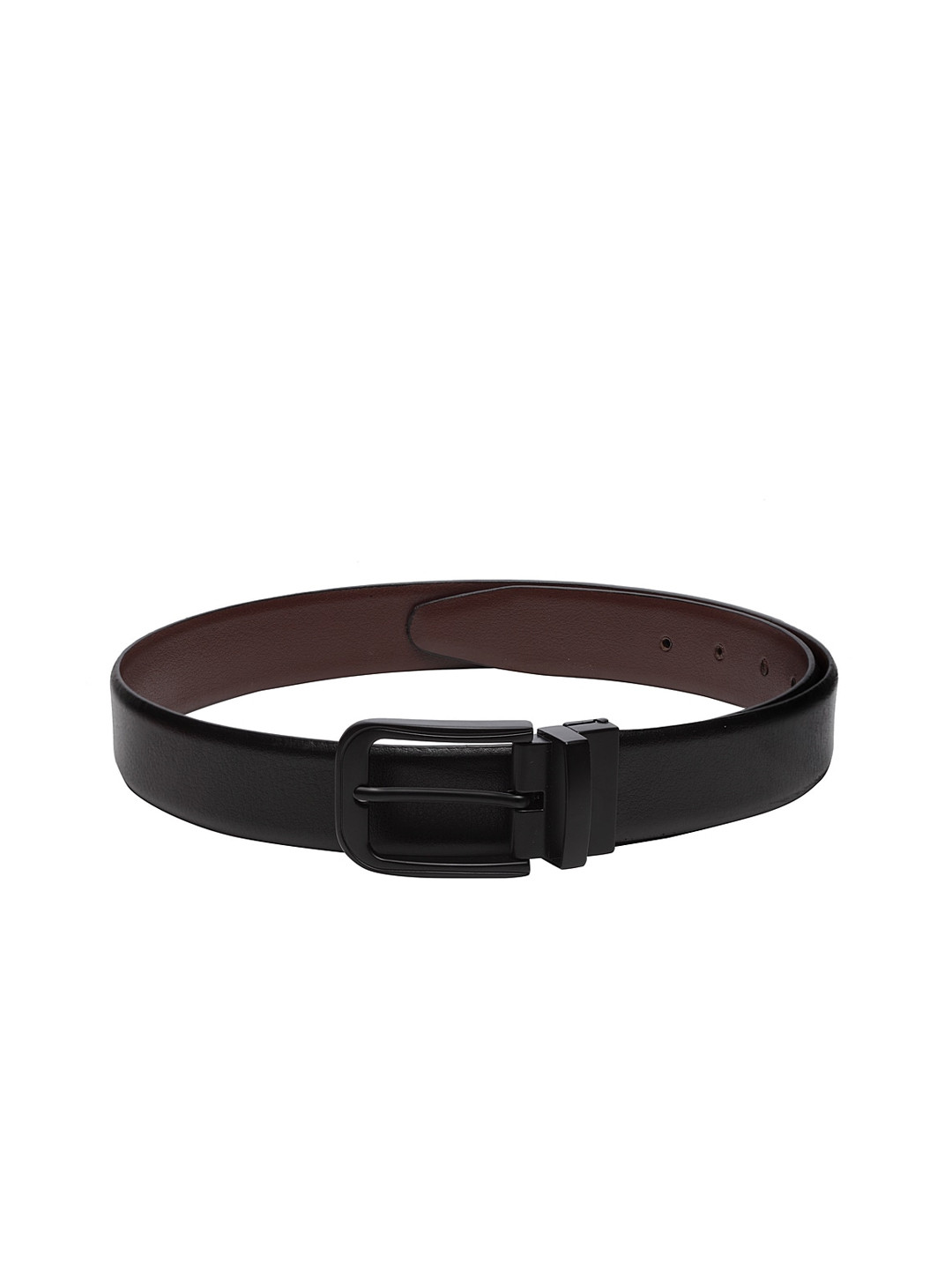 

Teakwood Leathers Men Black & Brown Solid Reversible Leather Belt