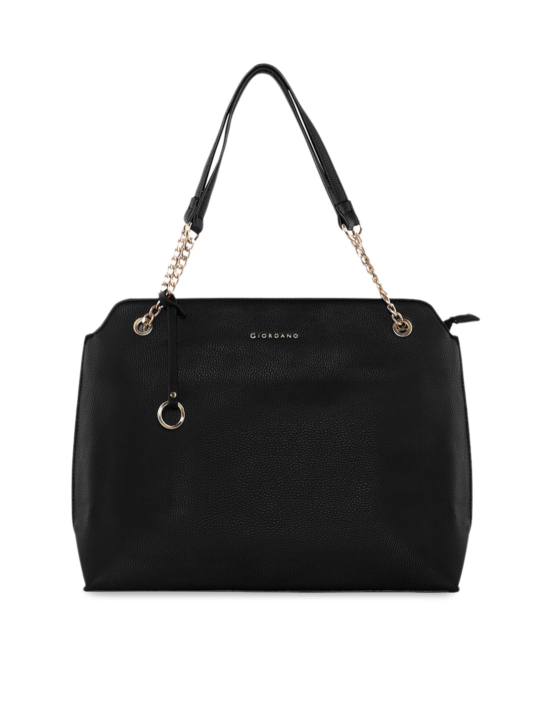 

GIORDANO Black Solid Handheld Bag