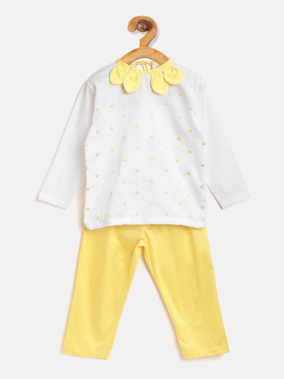 

Kids Clan Unisex Kids White & Yellow Printed Night Suit