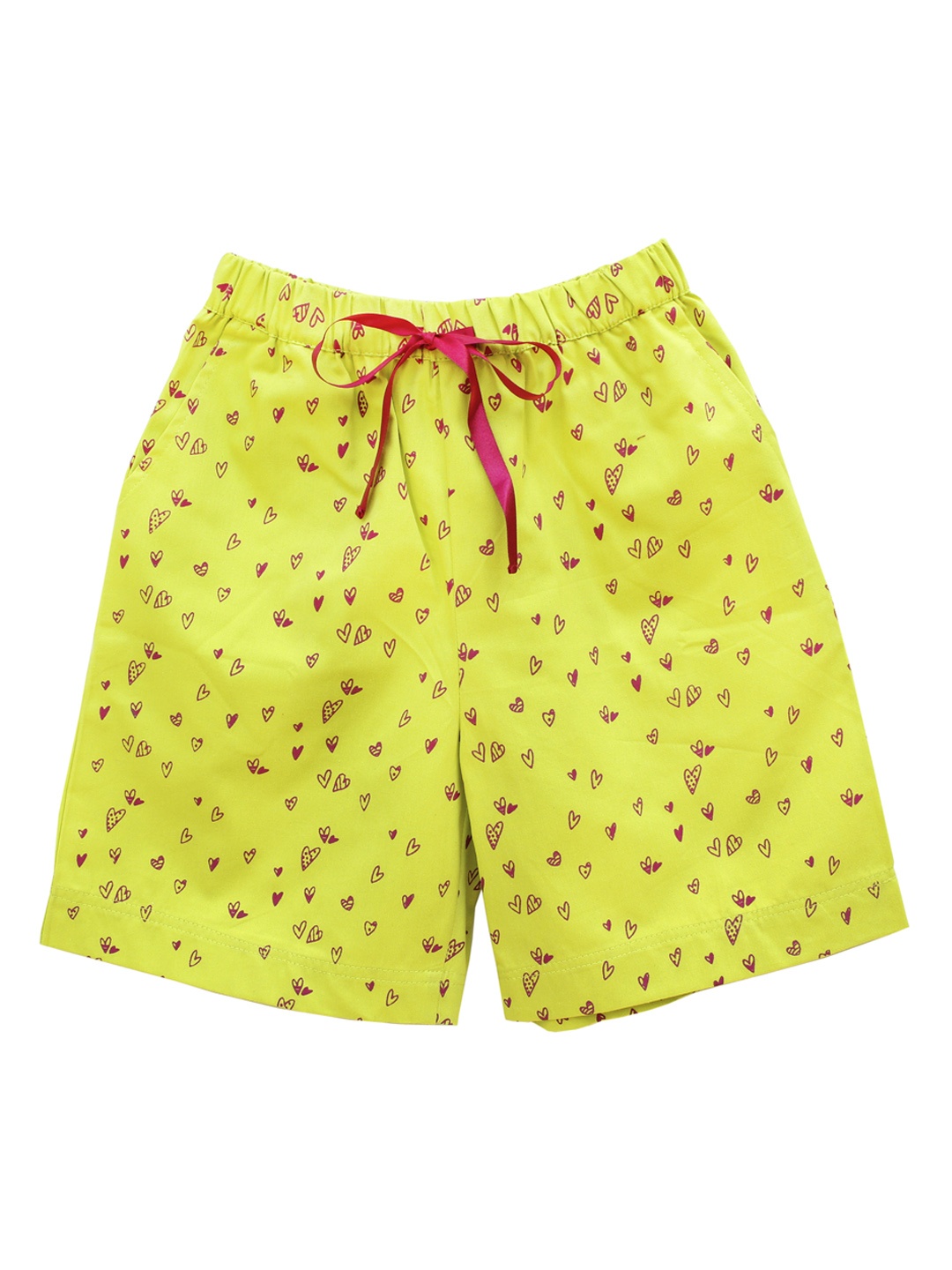 

My Little Lambs Girls Yellow Printed Regular Fit Regular Shorts