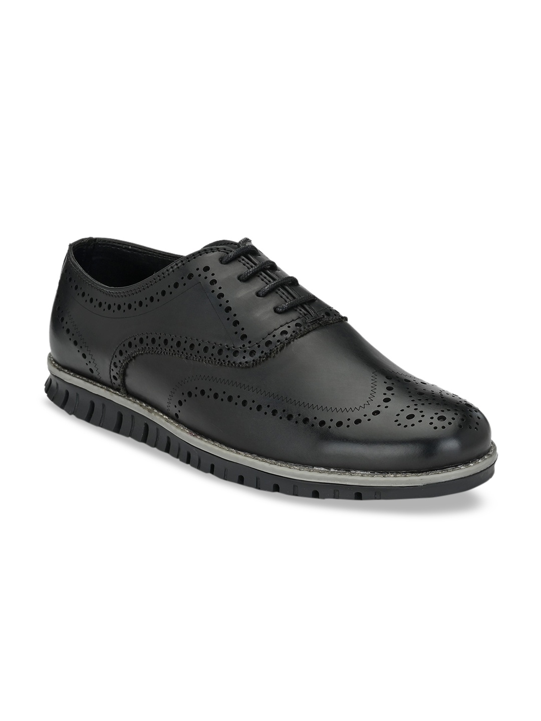 

El Paso Men Black Solid Formal Brogues