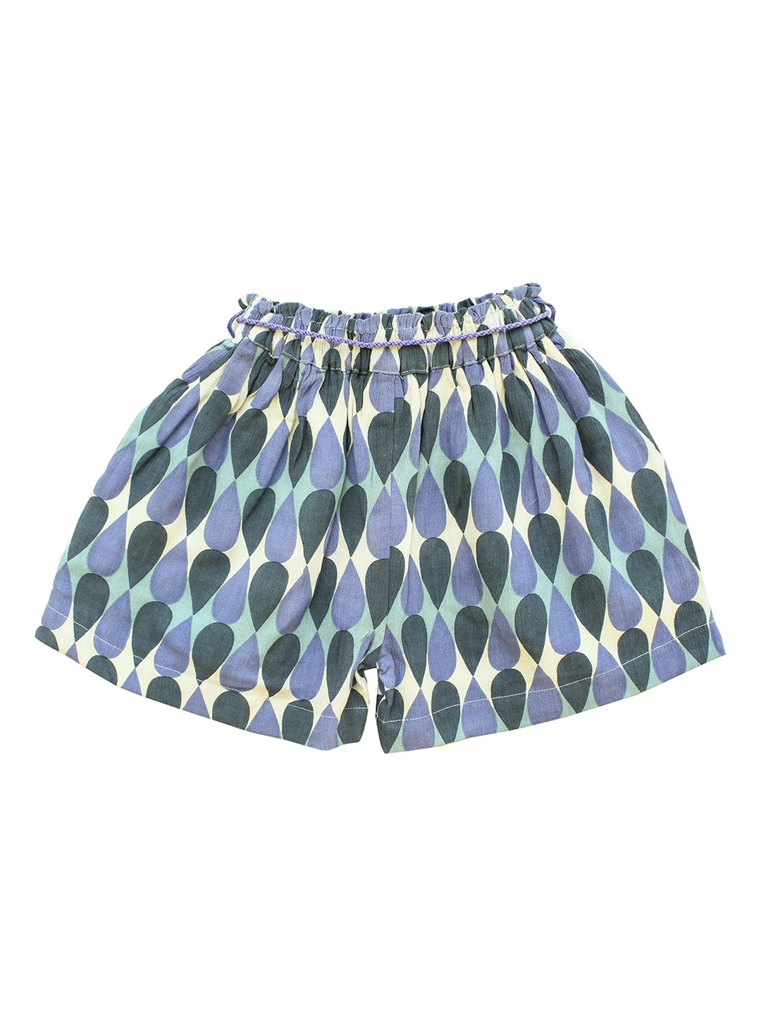 

My Little Lambs Girls Blue Printed Loose Fit Regular Shorts