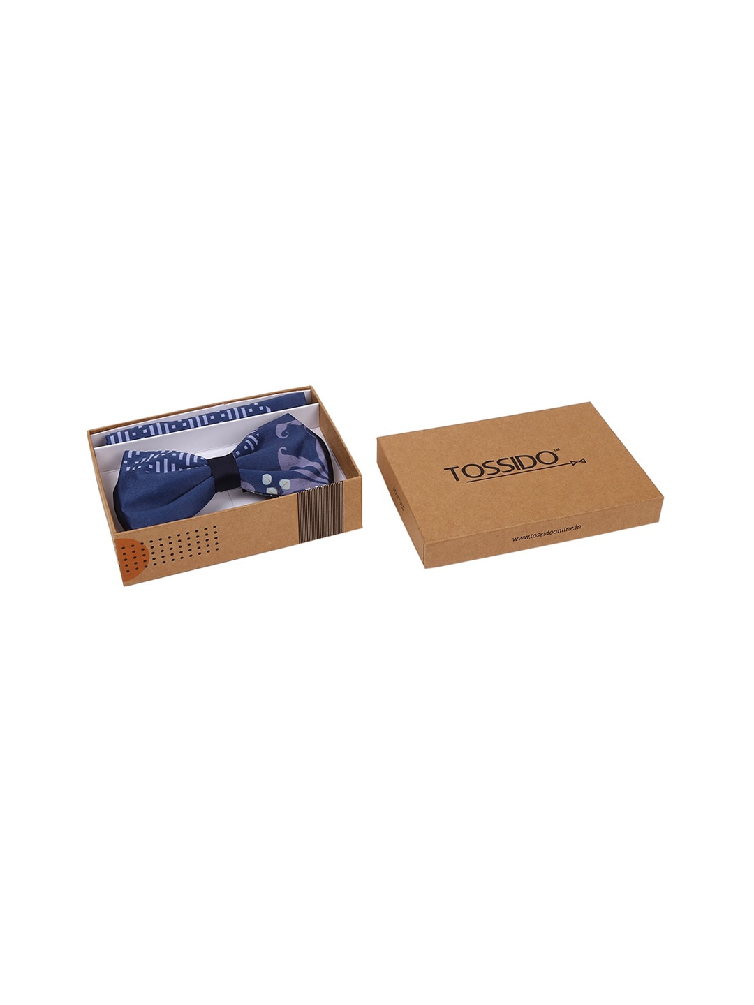 

Tossido Men Blue & White Printed Accessory Gift Set