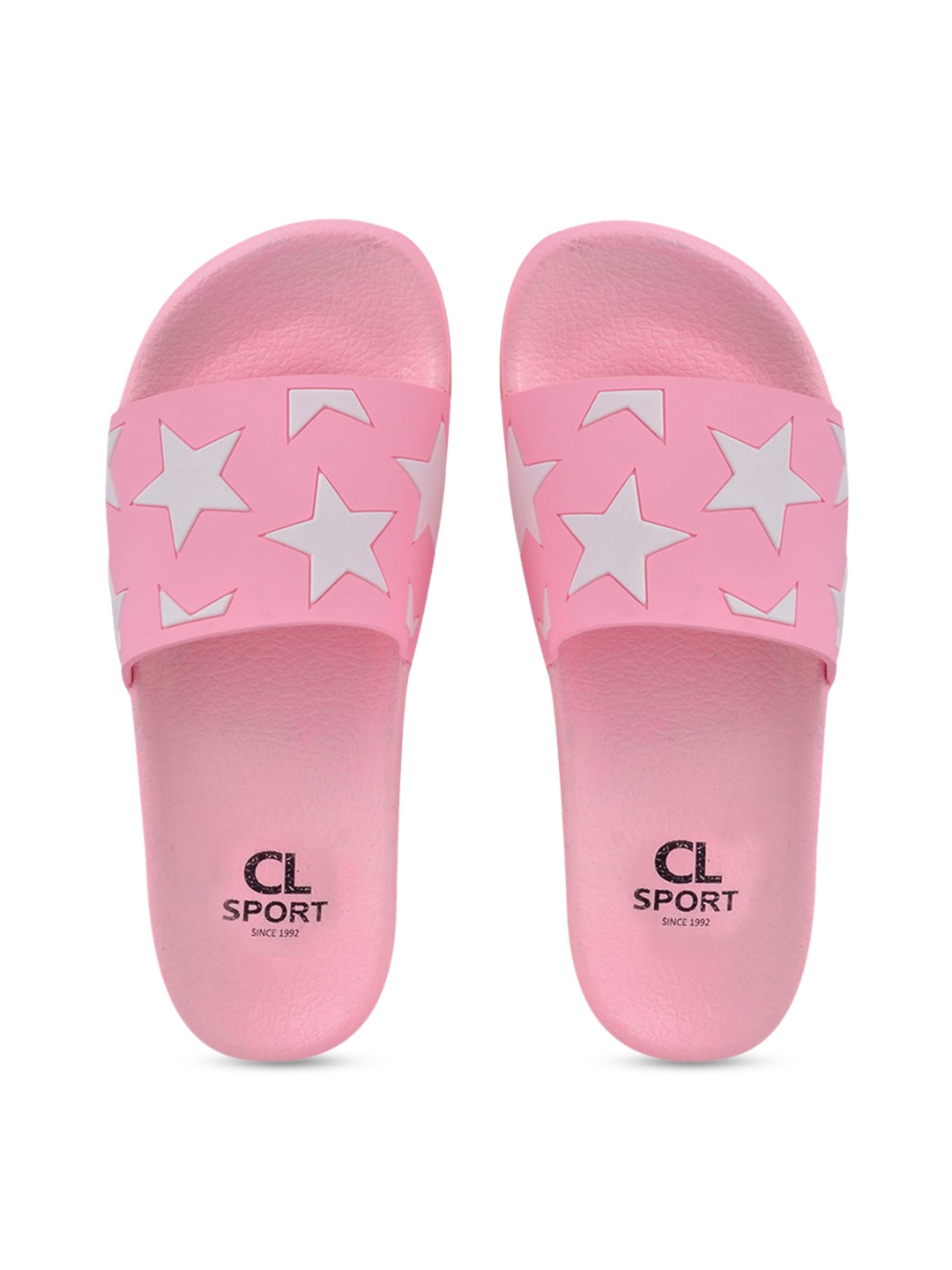

Carlton London sports Women Pink & White Solid Sliders