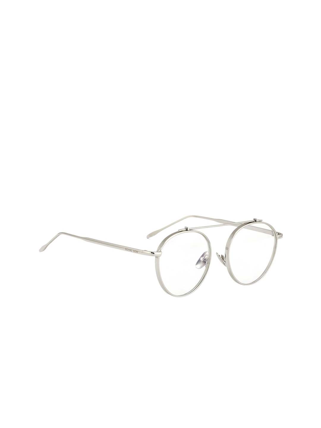 

ROYAL SON Men Round Sunglasses CHI00101-C2, Transparent