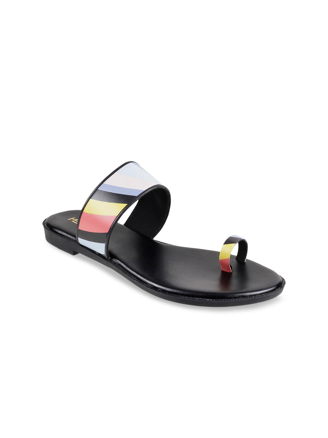 

Metro Women Black Colourblocked One Toe Flats