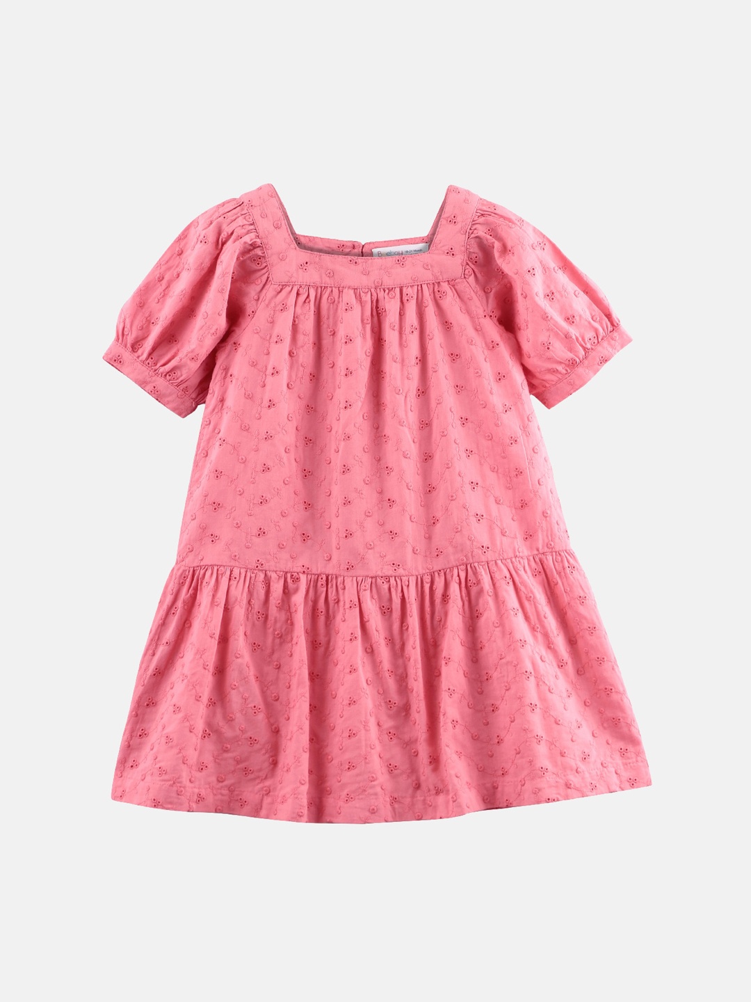

Beebay Girls Coral Self Design A-Line Dress