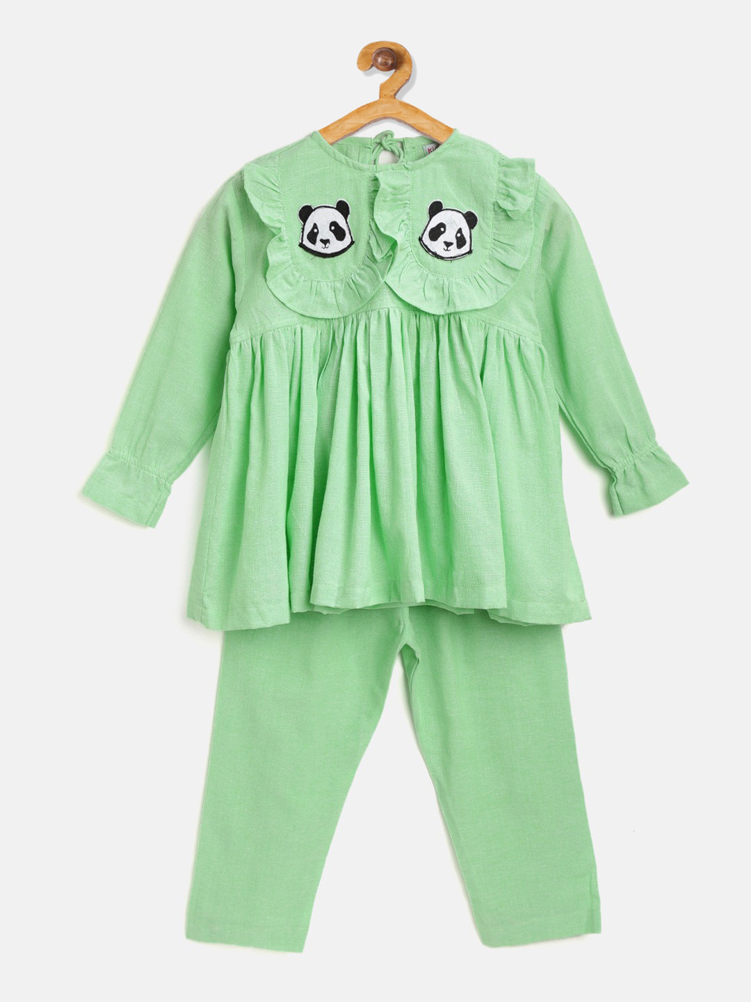 

Kids Clan Kids Lime Green Solid Night Suit