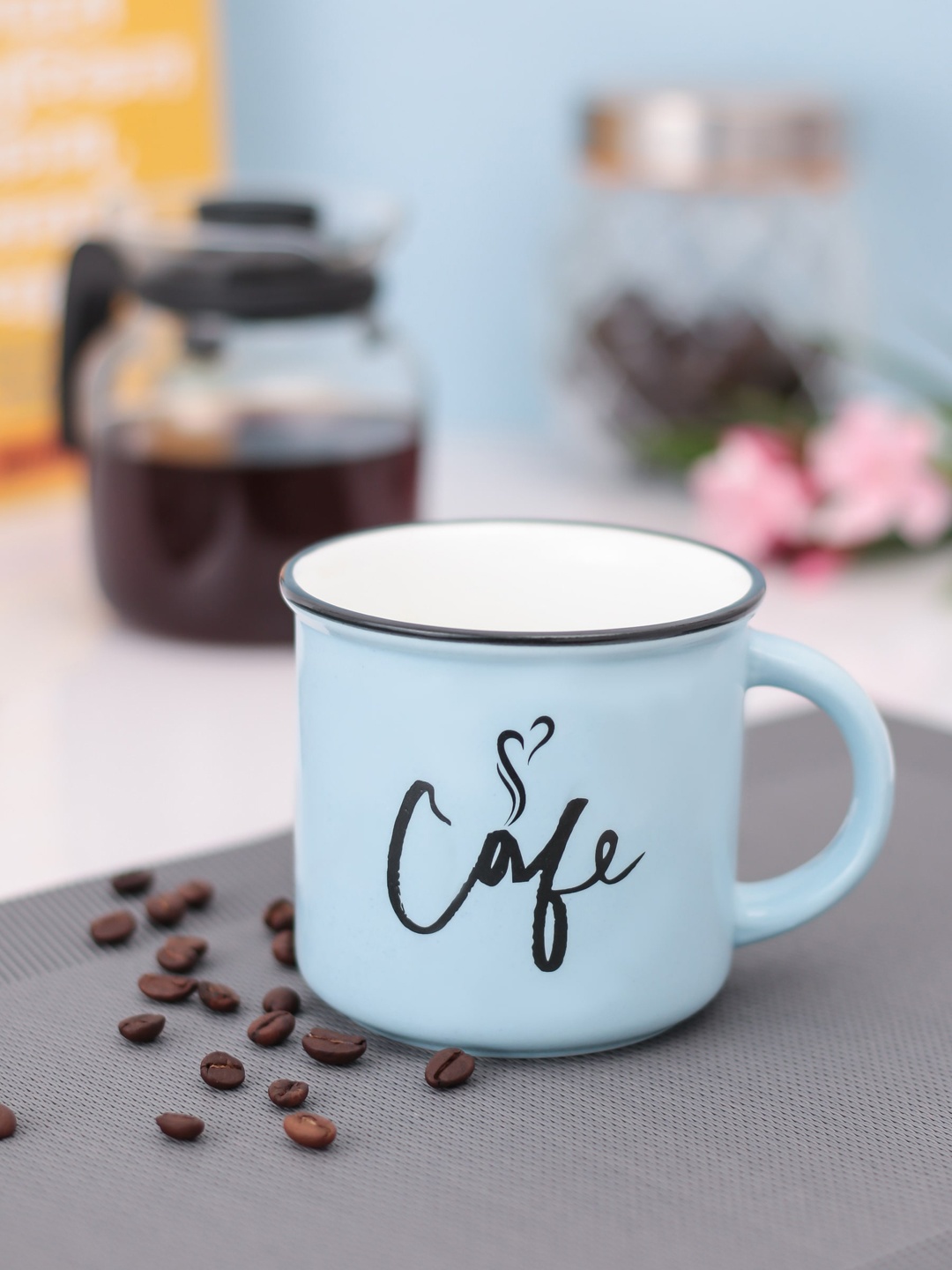 

JCPL Blue & Black Printed Milk Mug