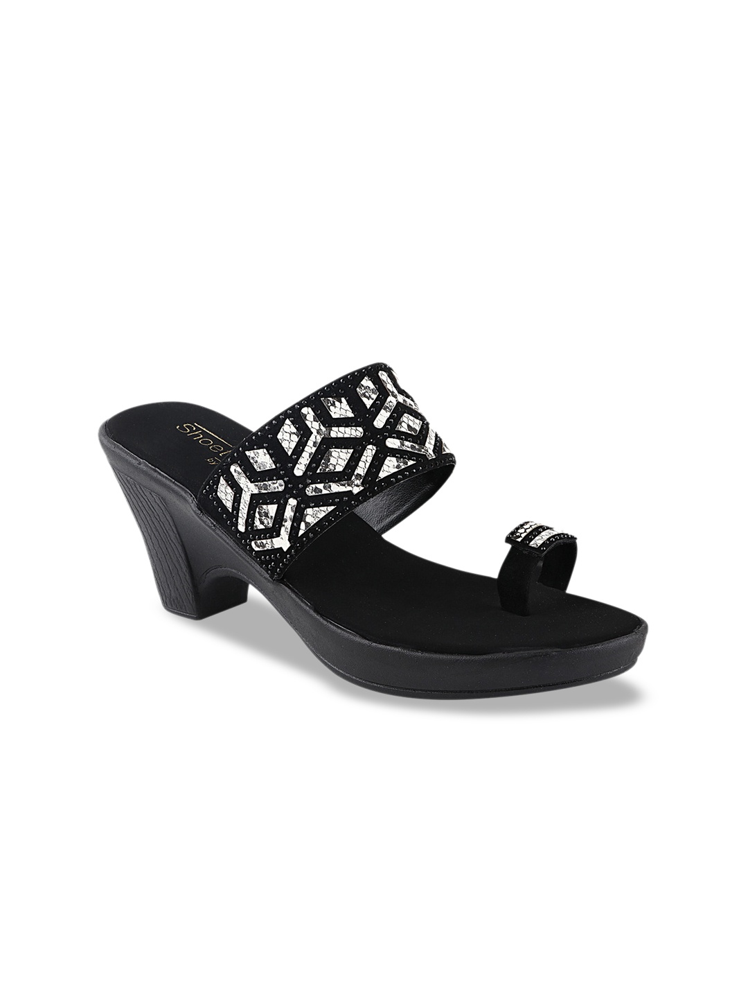 

Shoetopia Women White Colourblocked Sandals