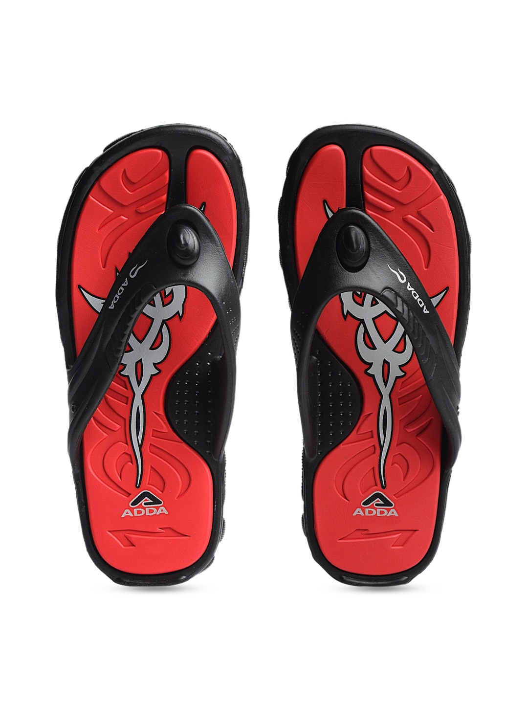 

Adda Men Red & Black Solid Thong Flip-flops