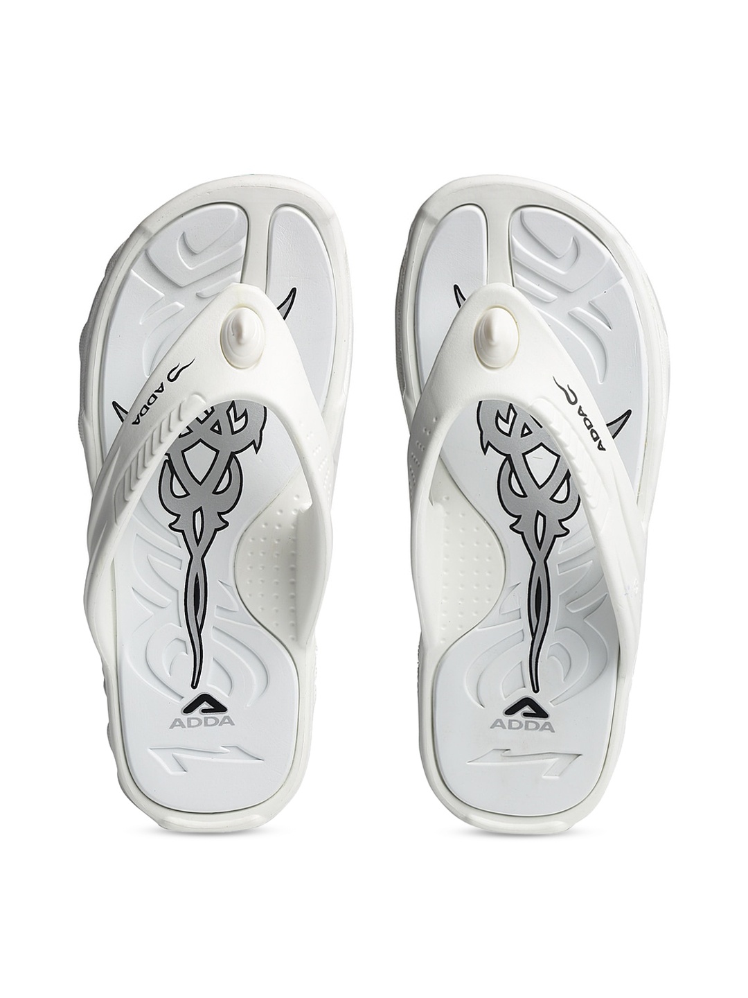 

Adda Men White Solid Thong Flip-flops