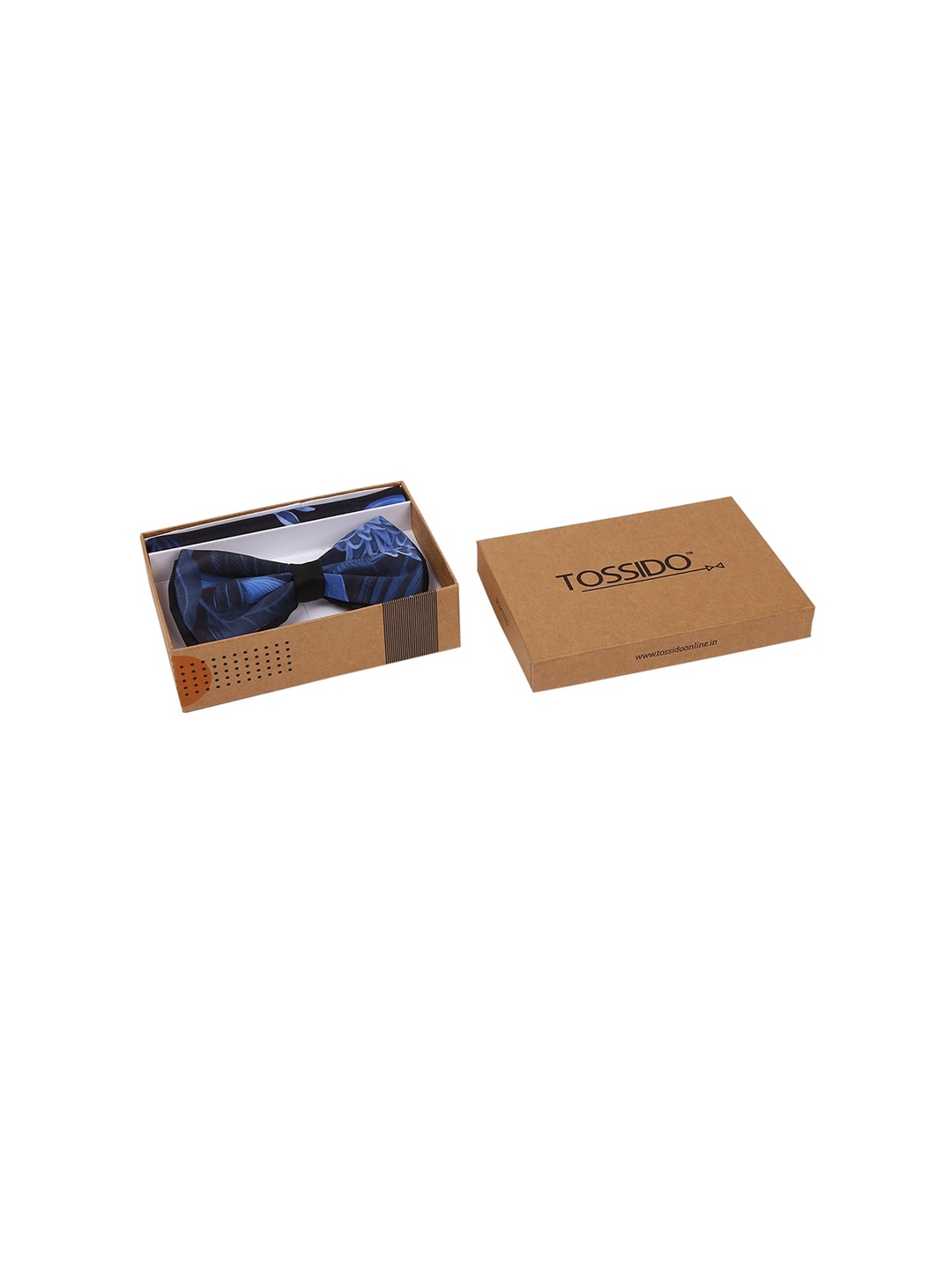Tossido Men Printed Accessory Gift Set, Blue