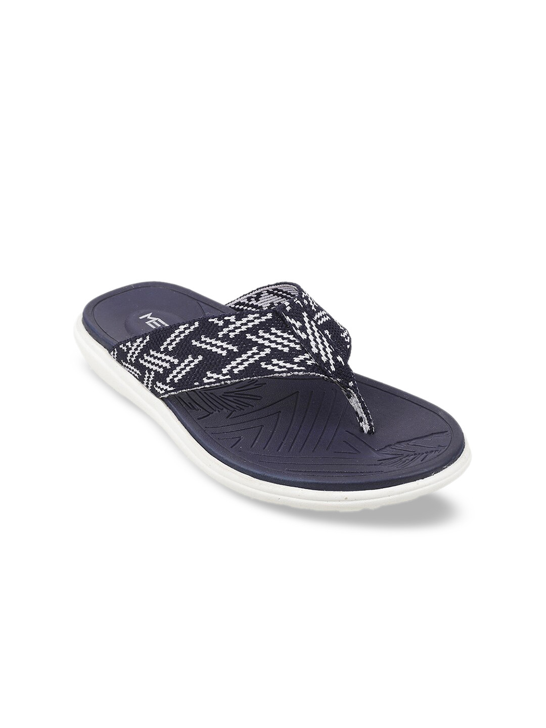 

Metro Women Blue Striped Open Toe Flats