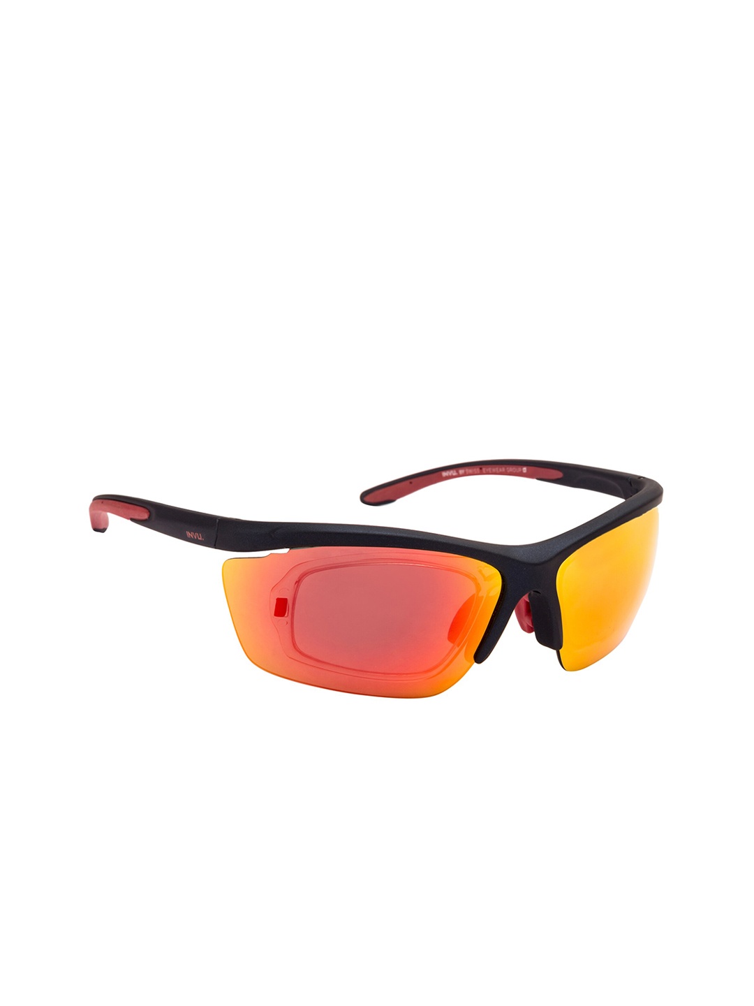 

INVU Unisex UV Protected Lens Rectangle Sunglasses A2806A, Red