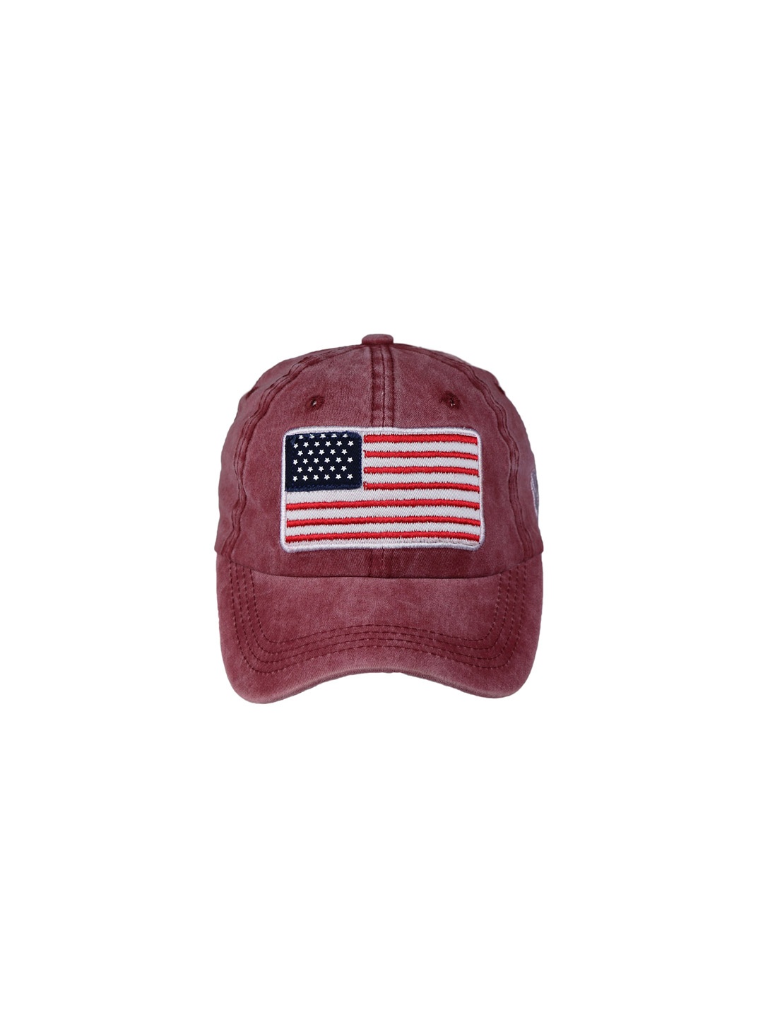 

iSWEVEN Unisex Red Printed Snapback Cap