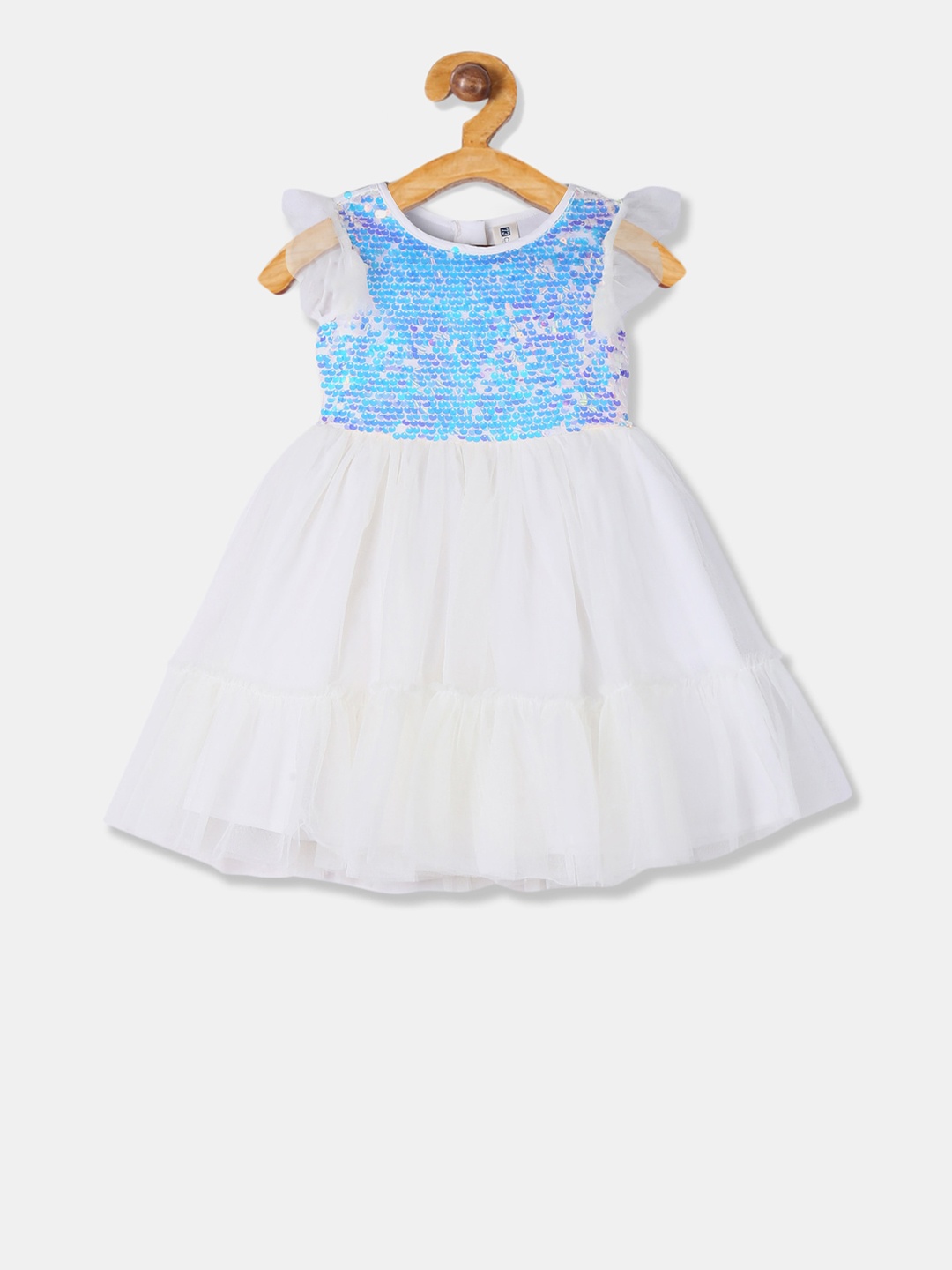 

Cherokee Girls White Embellished Fit and Flare Dress