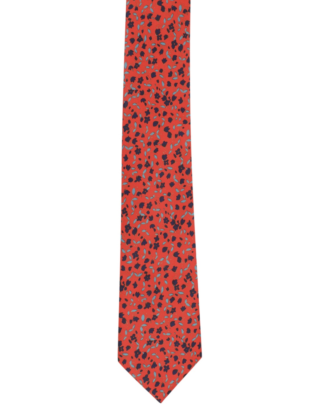 

Alvaro Castagnino Men Orange & Blue Printed Broad Tie